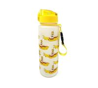 Puckator The Beatles - Botella de agua de 600 ml, reutilizable, aislada, activa, con asa y pajita, sin BPA, para la guardería escolar