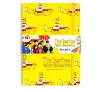 Puckator The Beatles - Cuaderno de papel reciclado de submarino amarillo, tamaño A5, para profesores, estudiantes, tareas, estudio, bloc de notas, collage, universidad, esenciales, planificadores,