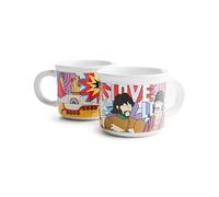 Puckator The Beatles Yellow Submarine - Juego de 2 tazas de café expreso de porcelana para café latte expresso barista, tazas y accesorios para beber, taza de viaje de vidrio pequeña