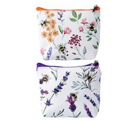 Puckator The Nectar Meadows - Monedero de PVC para Mujer, Monedero Delgado para Mujer, Monedero para Hombre, Tarjetero con Cremallera, pequeño Dinero en Efectivo, White, Bolsa para Monedas
