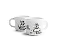 Puckator The Original Stormtrooper - Juego de 2 tazas de café expreso de porcelana - Vajilla para café Latte Expresso Barista, tazas tazas - Accesorios de bebida, taza de viaje de vidrio pequeña juego