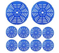 Pucks urinarios de comercial-limpiador 3 en 1/desodorizador/protector | Tecnología de polímeros sin drip | Pantallas azules que cumplen con la ADA (se ajusta a todos los urinarios estándar)