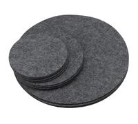 PUCSIQ 30 Piezas Protector de Sartenes de Fieltro Redondo, Separadores y Salvamanteles para Ollas Calientes y Cuencos, 3 Tamaños 12/15/25 cm, Gris
