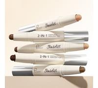 Pudaier - 2 In 1 Dual-Ended Contour Stick - 6 Shades 02# Sand & Coffee (1.8g x 2)