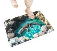 Puddle Print Carpet - Illusion Mat for Unique Style | 3D Hole Design with Soft , Decorative Rug Accent for Front Door Bedroom Garden Indoor Outdoor Workplace Kitchen Home Shower Toilet Apartmen