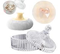 Puderquaste Set - 4.72 Inches Make Up Applikator | Elegantes Beauty Zubehör - Samt Polyester Quaste Mit Behälter Für Gleichmäßiges Auftragen Von Foundation Gesicht Körper Zu Hause Und Unterwegs