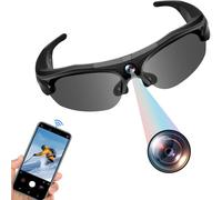 Pudet Luo Gafas Camara WiFi, 4K & Gran Angular de 120° Gafas con Camara, Lentes Polarizadas & Batería 100 Minutos & Modo DV Action CAM para Deportes y Aventuras