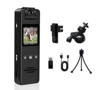 Pudet Luo Mini Cámara Corporal HD 1080P Cámara Deportiva,Lente Giratoria de 180° Action CAM con Visión Nocturna ＆Detección de Movimiento para Moto/Bicicleta/Deportes Extremos