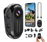 Pudet Luo Mini Cámara Deportiva WiFi, Ultra HD 2K Action CAM con Pantalla,120° Gran Angular Cámara POV, Mini BodyCam con Visión Nocturna for Camara Casco Moto Vlog/Aventura
