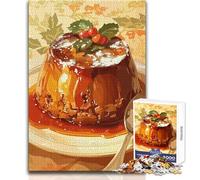 Pudín de Navidad con Acebo y Cuchara, Rompecabezas de 1000 Piezas para Adultos, Juego Educativo de Entrenamiento Cerebral, Regalo Sorpresa Ideal para Seres Queridos, tamaño 38x52cm