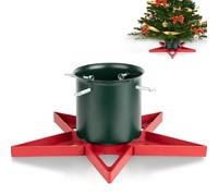 PUDO Soporte para árbol de Navidad con depósito de agua: soporte para árbol de Navidad con depósito de agua, soporte para árboles de hasta 2 m, 3-12 cm, color rojo