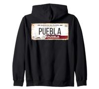 Puebla Mexico License Plate Mexican Travel Vacation Beach Sudadera con Capucha