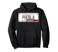 Puebla Mexico License Plate Mexican Travel Vacation Beach Sudadera con Capucha