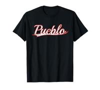 Pueblo Colorado Steel Vintage Varsity Distressed Camiseta