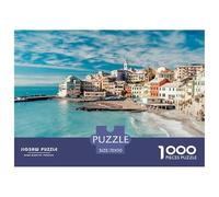 Pueblo Costero Italiano Puzzle de 1000 Piezas Papel Puzzle para Adultos Paisaje Marino Relajación Decoración Hogar Regalo Familiar 70x50cm/1000pcs