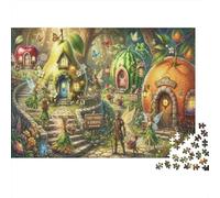 Pueblo de Cuento de Hadas de Frutas Puzzle 1000 Piezas Adultos Y Niños,Reto,Anti-estrés,Deco Pared,Regalo Ideal,Premium,Cartón,14 Años+,Rompecabezas,Desafío,Relax,Educativo 52x38cm