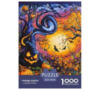 Pueblo de Halloween Puzzle De 1000 Piezas para Adultos Y Niños Festival Rompecabeza Clásicos Diversión Multicolor Obra De Arte De Entretenimiento 70x50cm/1000pcs