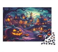 Pueblo de Halloween Puzzle De 1000 Piezas Rompecabezas para Adultos Rompecabezas 1000 Piezas para Adultos para Amantes O Amigos Rompecabezas Imposable 1000pcs (75x50cm)