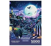 Pueblo de Halloween Rompecabezas De 1000 Piezas para Adultos Y Niños Festival Clásicos Desafiante Multicolor Juguete Educativo Juego Familiar 70x50cm/1000pcs