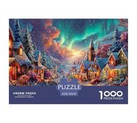 Pueblo de la Nieve Puzzle 1000 Piezas para Entretenimiento Creativo Regalo Diversión Obra De Arte Rompecabezas Juguetes Desafiantes para Adultos Y Niños 70x50cm/1000pcs