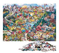Pueblo de Las Montañas Puzzle para Adultos 500 Piezas Juego De Rompecabezas Cumpleaños para Decoración del Hogar Juegos Educativos Stress Relief 500pcs (52x38cm)