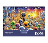 Pueblo de los Aliens Puzzle para Adultos Obra De Arte Y Rompecabezas Imposible Definitivo para Adultos, A Partir De Los 14 Años De Edad 52x38cm/1000pcs