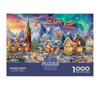 Pueblo de Navidad Arte Vibrante de Cuentos de Hadas Puzzle 1000 Piezas Pasatiempo Creativo Entretenimento Juego De Habilidad A Partir De 14 Años 38x26cm/1000pcs