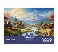 Pueblo del Río Puzzles 1000 Piezas De Cartón Grueso Ciudad xizhen Puzle Clásico Anti Estrés Adultos para Actividad para Sobremesa como Regalo Original 38x26cm/1000pcs