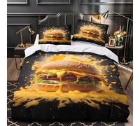 Pueblo navideño Funda de Edredón Juego de 3 Piezas Suave Impresión 3D Cierre de Cremallera Oculta incluye Fundas de Almohada Cuento de hadas de invierno Funda Edredon for niña Double（200x200cm）