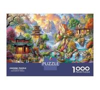 Pueblo otoño Puzzles Imposible,desafío for Adults Interesante Entretenimiento Creativo 1000 Piezas Obra De Arte De Juego De para Adultos Y Niños A Partir De 12 Años 38x26cm/1000pcs