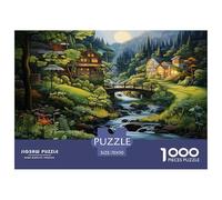 Pueblo Pastoral 1000 Piezas De Rompecabezas para Adultos, Rompecabezas Paisaje Rural onírico Adultos, Juego Didáctico Productos Lúdicos Creativos 70x50cm/1000pcs