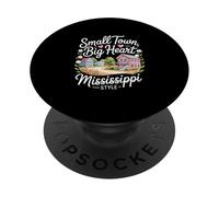 Pueblo pequeño con tradición de Mississippi, corazón Grande al Estilo de Misisipi PopSockets PopGrip Adhesivo