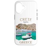 Pueblo pesquero Griego Loutro Crete Island en Grecia Barcos Carcasa para iPhone 16