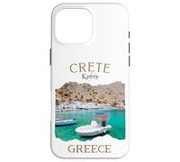 Pueblo pesquero Griego Loutro Crete Island en Grecia Barcos Carcasa para iPhone 16 Pro MAX