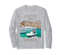 Pueblo pesquero Griego Loutro Crete Island en Grecia Barcos Manga Larga