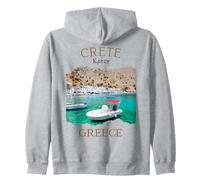 Pueblo pesquero Griego Loutro Crete Island en Grecia Barcos Sudadera con Capucha