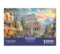 Pueblo Romano Puzzle 1000 Piezas Castillo Medieval en Bloom Puzzle De Papel Preciso Y Ecológico, Juego Estimulante Y Relajante para Adultos Y Hobby 38x26cm/1000pcs