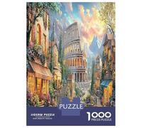 Pueblo Romano Puzzles Desafío Juguetes 1000 Piezas Coliseo Rompecabezas Juego EduGatoivo para Adultos Y Niños A Partir De 12 Años 38x26cm/1000pcs