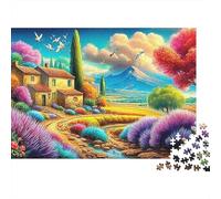 Pueblo Vibrante Set De Rompecabezas De Papel CArteeón Premium De 1000 Piezas, Ciudad Toscana, Imposible, Difícil, Desafiante, Mejor Idea De Regalo 38x26cm/1000pcs