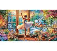 Pueblos de ángeles sobre Navidad Rompecabezas de 1000 Piezas para Adultos - Cartón Reciclado - Decoración 38x52cm/1000pcs