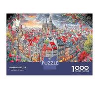 Pueblos Medievales 1000 Piezas Rompecabezas De Viaje En Cartón Grueso para Relajación Y Escape Catedral Ciudad Europea una Magnífica Idea De Regalo para Navidad O Cumpleaños 38x26cm/1000pcs
