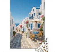 Pueblos mediterráneos 1.000piezas Rompecabezas Vista al mar Adultos Accesorios Interior Retos 12+ Decoración 1000pcs (75x50cm)