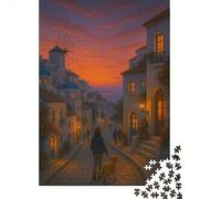Pueblos mediterráneos 1.000piezas Rompecabezas Vista al mar Adultos Puzzle Retador Interior Retos Mentales Hogar Decoración 1000pcs (75x50cm)