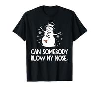 ¿Puede Alguien sonarme la Nariz, Divertido muñeco de Nieve de Navidad? Camiseta