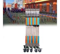 Puede ampliar las barreras móviles, Retractable Expandable Mobile Traffic Barricade Stainless Steel Silver 1.1x(2.5-10) m(1.1x6m)