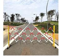 Puede ampliar las barreras móviles, Retractable Folding Safety Barricade FRP Expandable Barrier Crowd Control Yellow Black Multiple Sizes 1.2m Height With Pulley(1.2x6m)