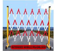 Puede ampliar las barreras móviles, Retractable Traffic Barricade Folding Safety Gate With Casters Multiple Sizes 1.2m Height(1.2x6m)
