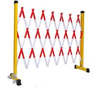 Puede ampliar las barreras móviles, Traffic Safety Barricade Gate With Wheels Multicolor 1.2x(2.5-8) m(Red White,1.2x3m)