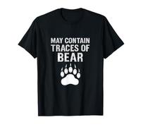 Puede contener rastros de huellas de oso grunge Camiseta
