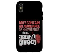 Puede contener una camisa de abundancia de conocimiento Divertido crimen verdadero Carcasa para iPhone X/XS